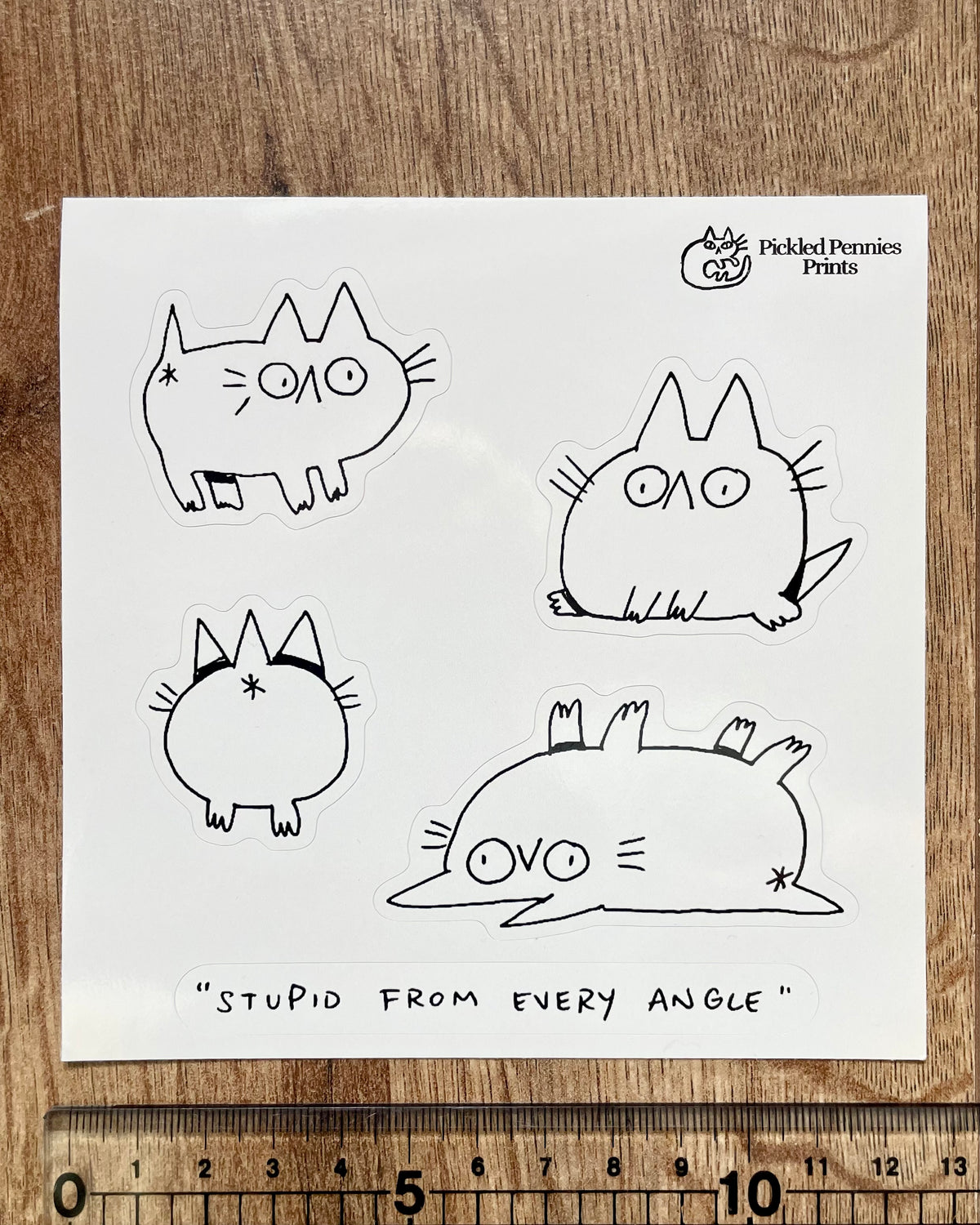Stupid Cat Sticker Sheet
