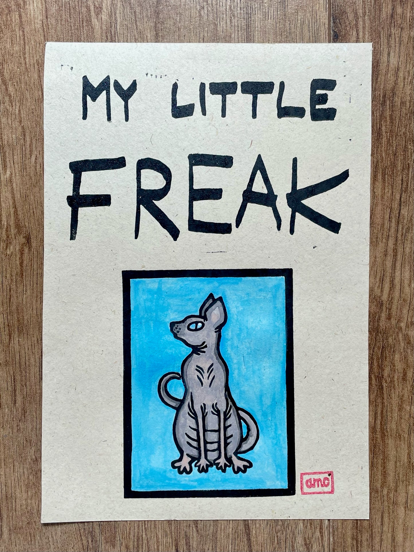 Custom Painted Pussycat Print