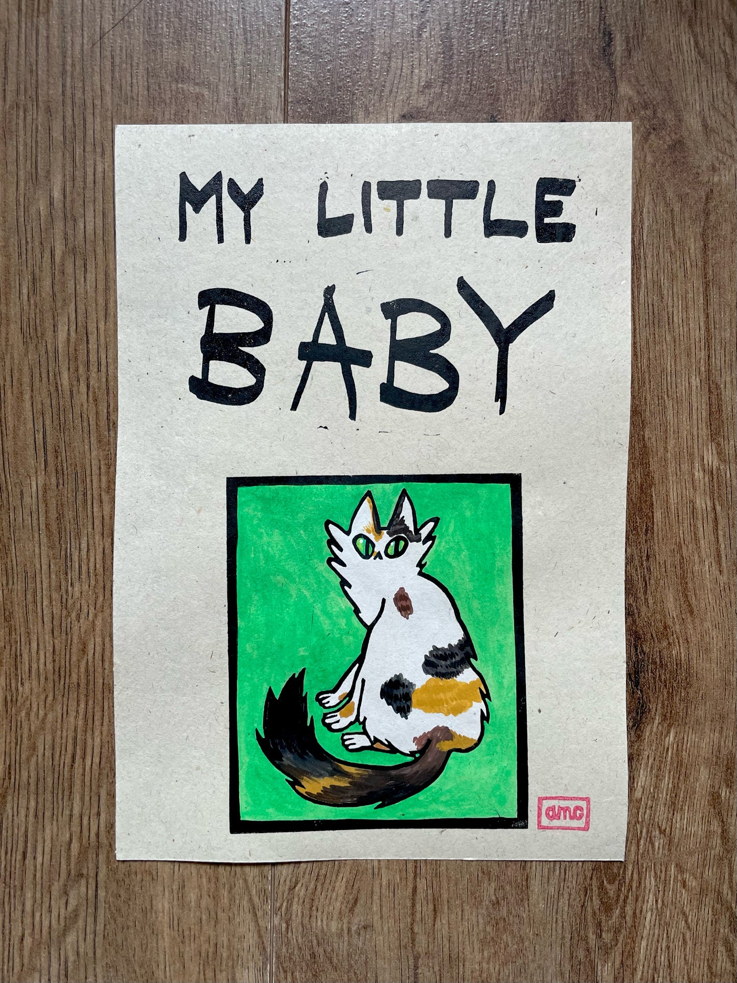 Custom Painted Pussycat Print