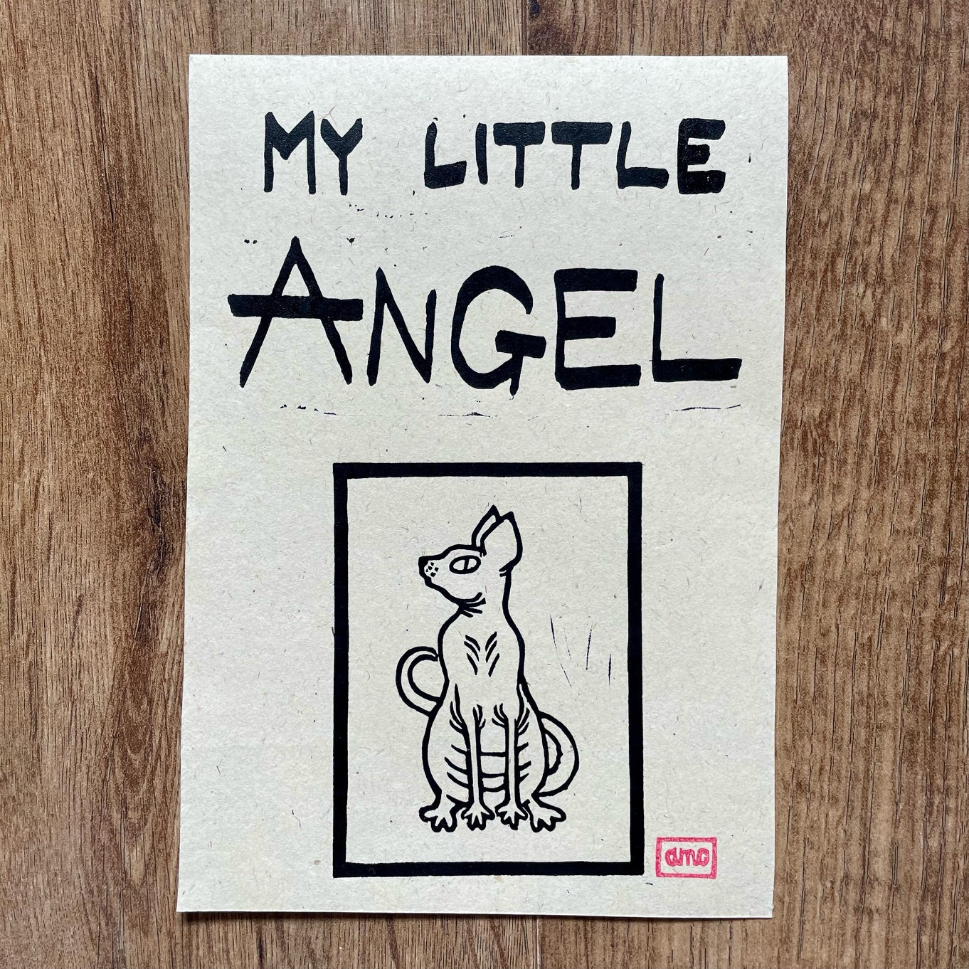 Custom Painted Pussycat Print