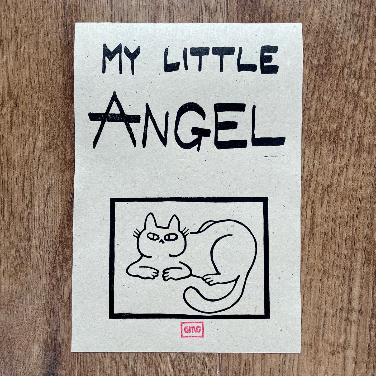 Custom Painted Pussycat Print