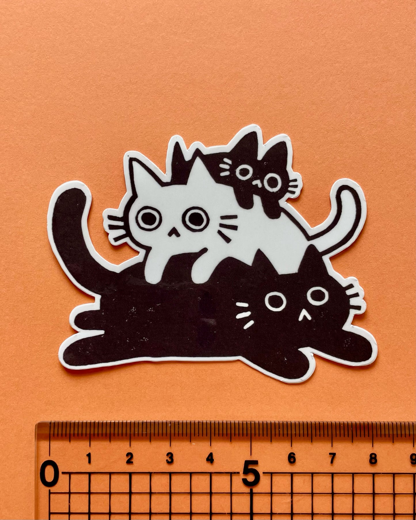 Large Cat Stack Sticker