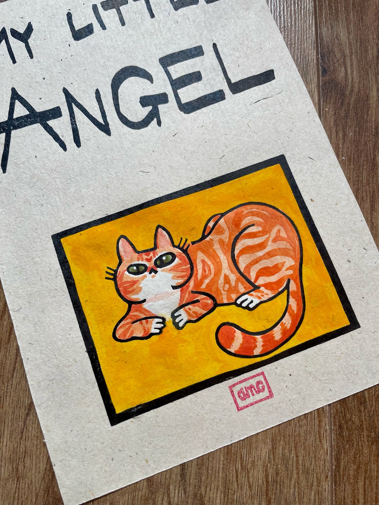 Custom Painted Pussycat Print