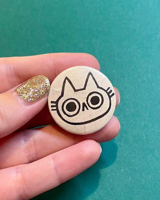 Surprised Cat Badge