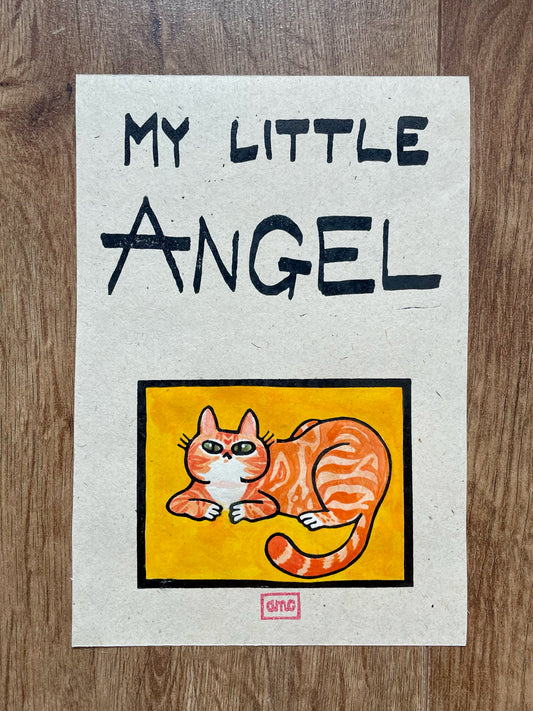 Custom Painted Pussycat Print