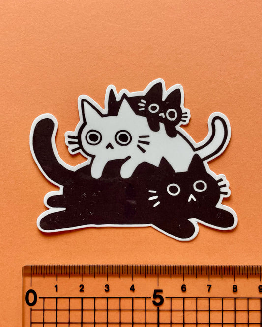 Large Cat Stack Sticker
