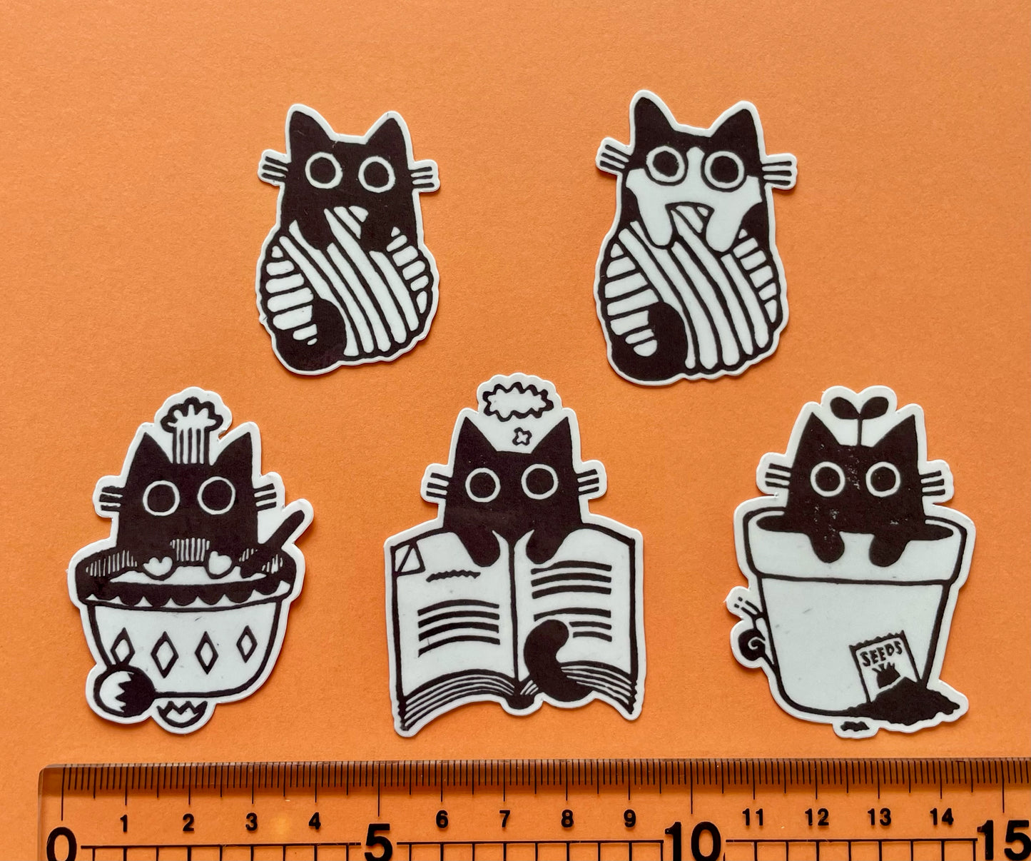 Small Hobby Cat Sticker Bundle
