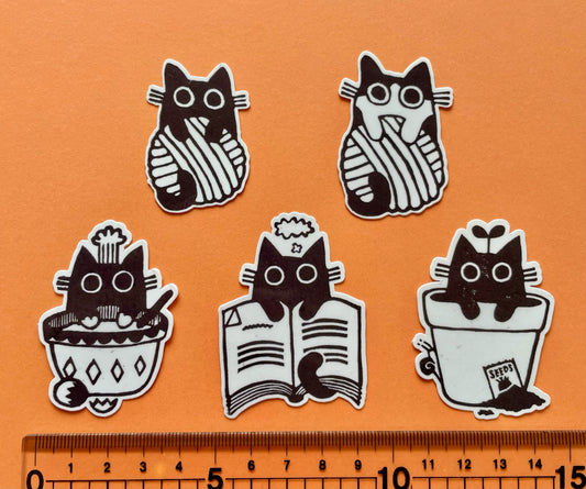 Small Hobby Cat Sticker Bundle