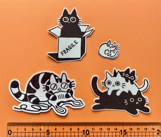 Neurotic Cat Sticker Bundle