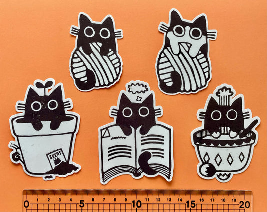 Large Hobby Cat Sticker Bundle